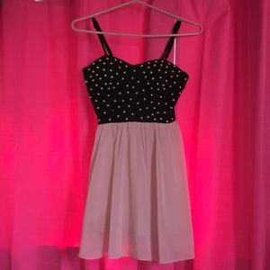 Light Pink And black Dress